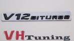 Mercedes AMG V12 Biturbo 3D logo zelfklevend 20 cm, Auto diversen, Tuning en Styling, Ophalen of Verzenden