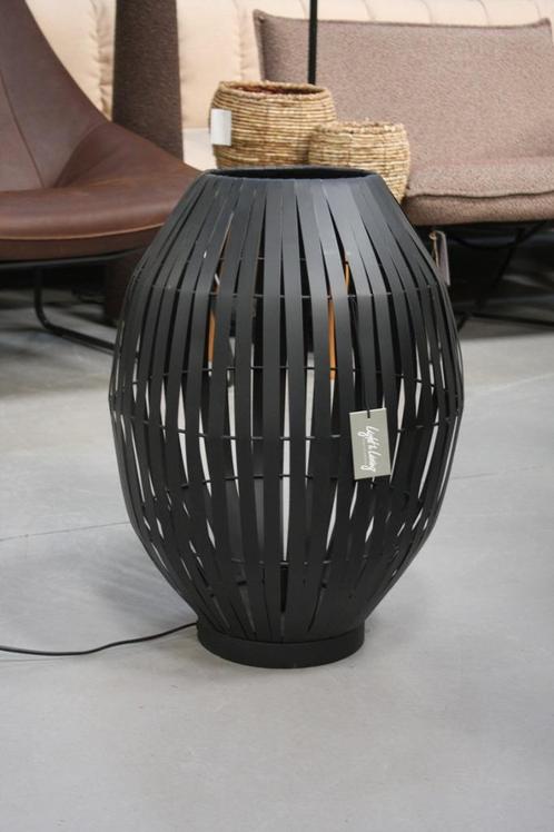Zwarte metalen hanglamp KYOMI Light & Living metaal, Huis en Inrichting, Lampen | Tafellampen, Zo goed als nieuw, Minder dan 50 cm
