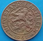 Nederlandse Antillen 1 cent 1961 - Juliana, Postzegels en Munten, Munten | Nederland, Verzenden, Koningin Juliana, 1 cent, Losse munt