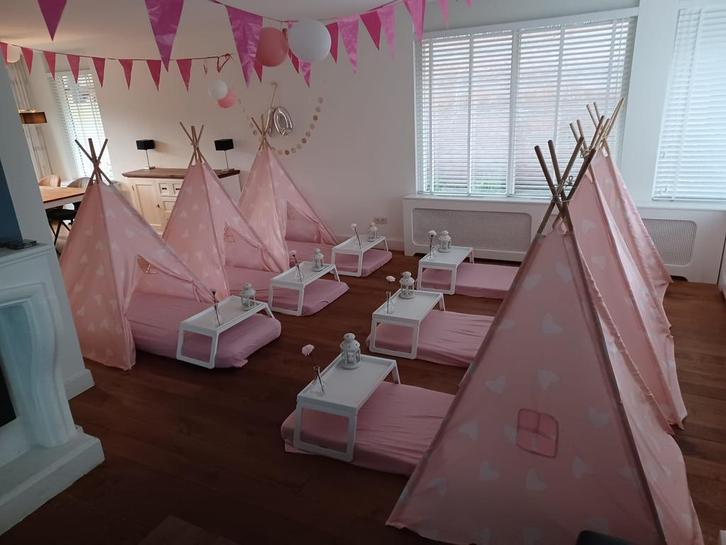 Tipi tent /slaapfeestje /kinderfeestje /tipiparty /brabant, Hobby en Vrije tijd, Feestartikelen | Verhuur, Zo goed als nieuw, Ophalen
