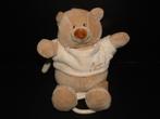 TIAMO BEER BRUNO THE BEAR MUZIEKDOOS VELOURS BEIGE MET WIT S, Nieuw, Beer, Verzenden