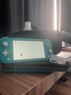 Nintendo Switch Lite Turquoise met accessoires, Ophalen of Verzenden, Turquoise, Gebruikt, Met beschermhoes of tas