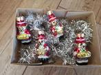 Vintage kerstballen / kerstfiguren / sneeuwpop / glas, Diversen, Kerst, Ophalen of Verzenden, Zo goed als nieuw