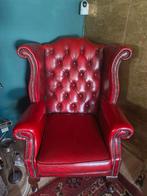 Oxblood Chesterfield Stoel staat in Lommel België, Huis en Inrichting, Fauteuils, Ophalen, Gebruikt, Chesterfield, 75 tot 100 cm