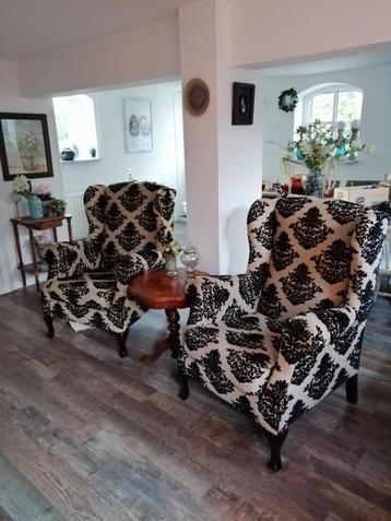 2 Brocante Barok Fauteuils - Queen Ann Stijl beschikbaar voor biedingen