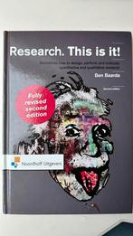 Ben Baarda - Research. This is it!, Boeken, Wetenschap, Ben Baarda, Ophalen of Verzenden, Zo goed als nieuw
