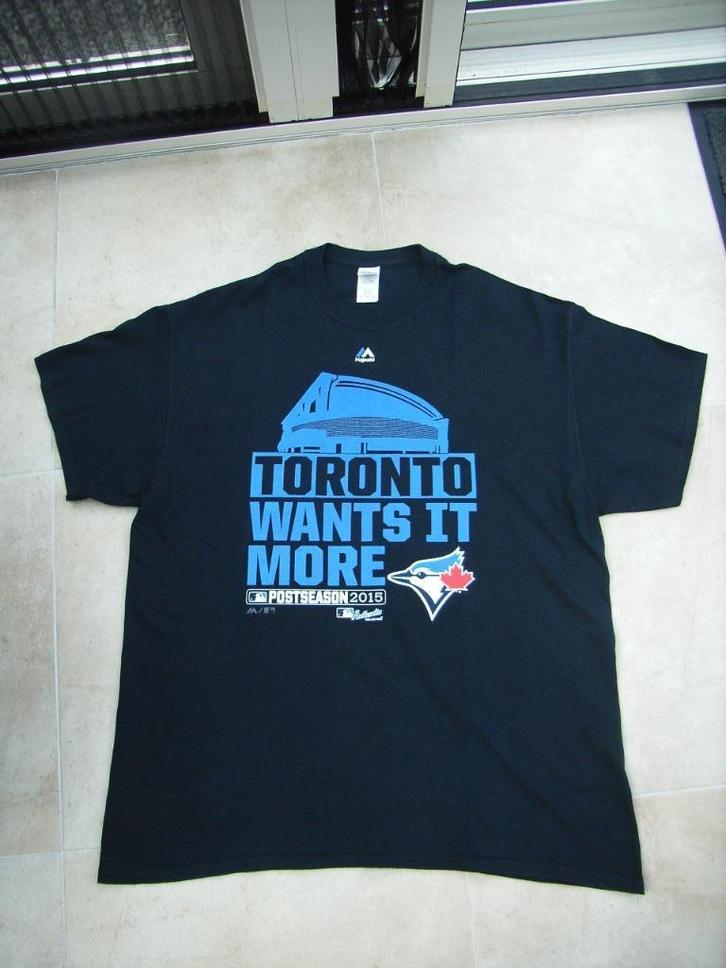 Nieuw zwart T-shirt Toronto Blue Jays, authentic maat XL, Kleding | Heren, T-shirts, Nieuw, Maat 56/58 (XL), Zwart, Ophalen of Verzenden