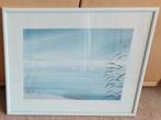Lijst 'Blue Lake' - afbeelding van Henri Leonard - 52x42 cm., Huis en Inrichting, Woonaccessoires | Lijsten, Ophalen, Kunststof