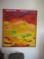Schilderij acrylverf op katoen, Antiek en Kunst, Ophalen