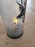 Kerstversiering fles met licht, rendier, lamp, Diversen, Kerst, Ophalen of Verzenden, Zo goed als nieuw