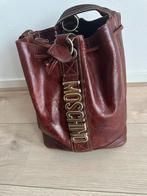 Moschino vintage lerentas, Ophalen of Verzenden, Gebruikt, Beige, Handtas