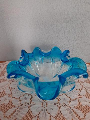 Prachtige murano vintage schaal doorsnee 23 cm beschikbaar voor biedingen