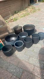 Diverse bloempotten, Tuin en Terras, Bloempotten, Gebruikt, Rond, Tuin, Minder dan 40 cm