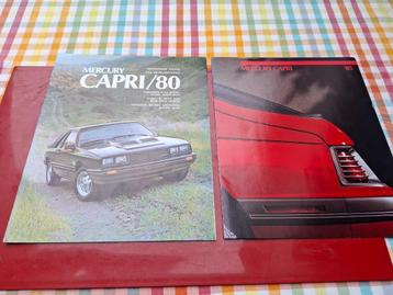 Mercury Capri 1980 & 1985: twee USA folders beschikbaar voor biedingen