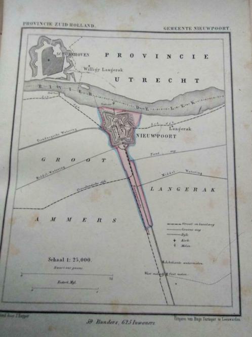 120 / Nieuwpoort  / Langerak / Litho  Kuyper  ZH, Antiek en Kunst, Kunst | Litho's en Zeefdrukken, Ophalen of Verzenden