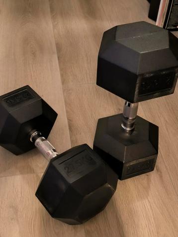 Dumbbells - 2x 27.5kg Hex Dumbbells beschikbaar voor biedingen
