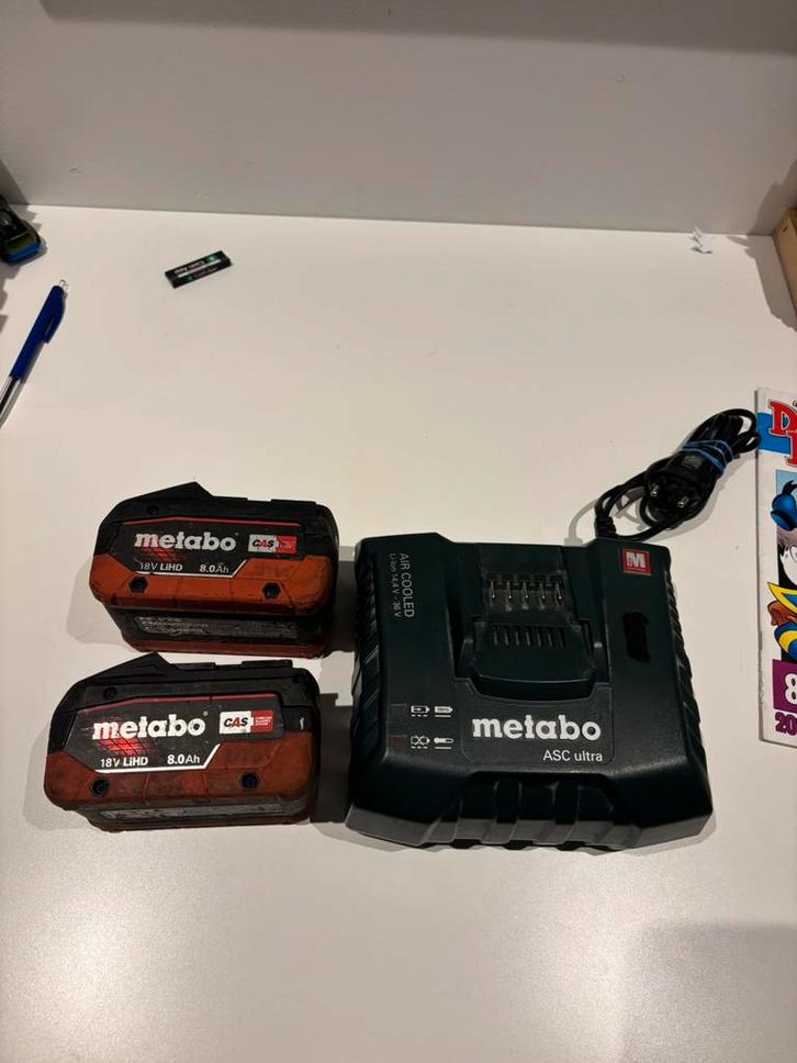 Metabo 685131000 18V LiHD accu starterset (2x 8,0Ah) + lader, Doe-het-zelf en Verbouw, Gereedschap | Machine-onderdelen en Toebehoren