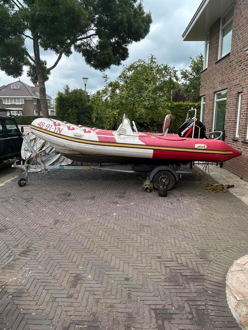 Rubberboot 60pk, Watersport en Boten, Bootonderdelen, Zo goed als nieuw, Ophalen
