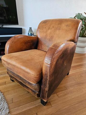 Cognac leer Fauteuil beschikbaar voor biedingen
