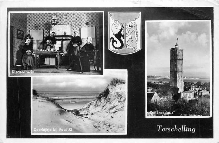 377-066-001 Terschelling, Verzamelen, Ansichtkaarten | Nederland, Waddeneilanden, Voor 1920, Ophalen of Verzenden