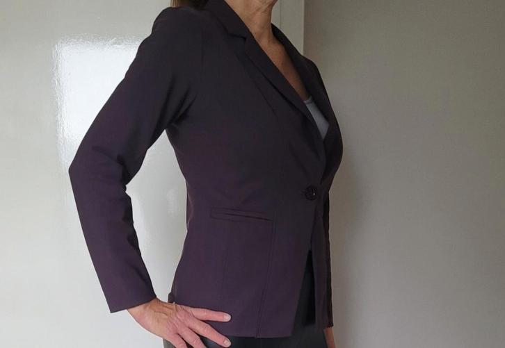 Studio Anneloes Hope Bonded M Dikke travelstof Donkerbruin, Kleding | Dames, Jasjes, Kostuums en Pakken, Zo goed als nieuw, Jasje