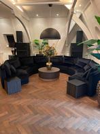 Zwarte Velours Bank - Nieuwstaat! (Passe Partout), Huis en Inrichting, Banken | Bankstellen, Ophalen, Marcel wanders, 100 tot 125 cm