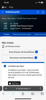 USHER 22 april 2025 Ziggo Dome Amsterdam 2 STAANPLAATSEN, Tickets en Kaartjes, Concerten | R&B en Hiphop, April