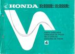 Honda XL500 Sz Sa Sb XL500 Rc Parts list (3375z), Verzenden, Honda