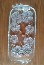 Prachtige zware glazen cakeschaal €15, Antiek en Kunst, Ophalen of Verzenden