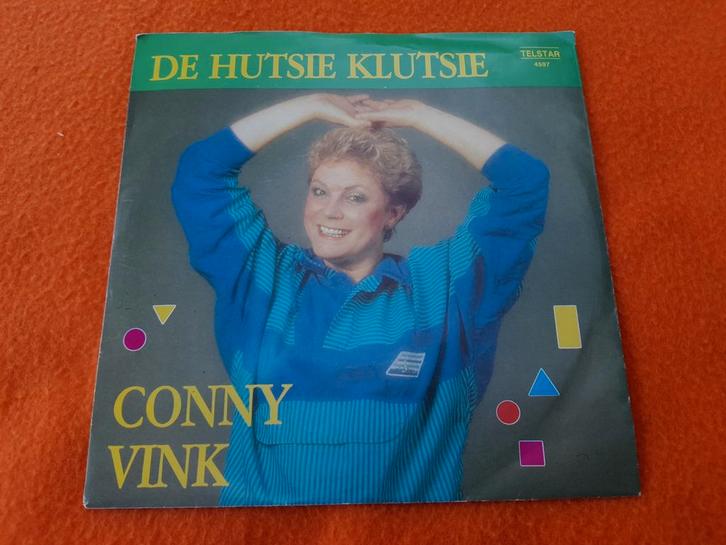 Conny Vink - De hutsie klutsie (TELSTAR 1987), Cd's en Dvd's, Vinyl Singles, Zo goed als nieuw, Single, Nederlandstalig, 7 inch