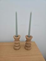 Kandelaars hout 14 x 7 cm Intratuin, Huis en Inrichting, Woonaccessoires | Kandelaars en Kaarsen, Bruin, Ophalen of Verzenden