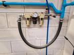 Drukregelaars en vele meters buis voor gebruik in werkplaats, Doe-het-zelf en Verbouw, Compressors, Ophalen, Zo goed als nieuw