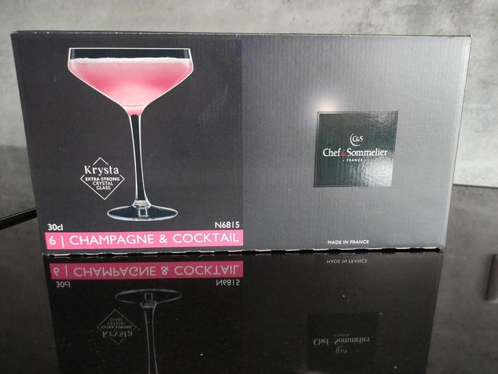 Chef & Sommelier champagneglazen/cocktailglazen, Huis en Inrichting, Keuken | Servies, Nieuw, Glas of Glazen, Overige stijlen