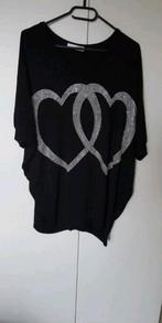 Top oversized met opdruk one size, Verzenden