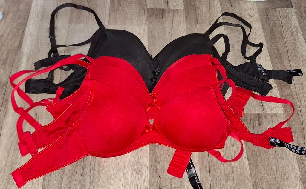 NIEUW!! 6 Zeeman bh's mt 75A, Kleding | Dames, Ondergoed en Lingerie, BH, Rood, Ophalen of Verzenden