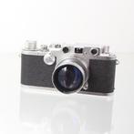 Leitz Leica IIIf red dial with Summitar 5cm F2 lens, Verzenden, Compact, Leica