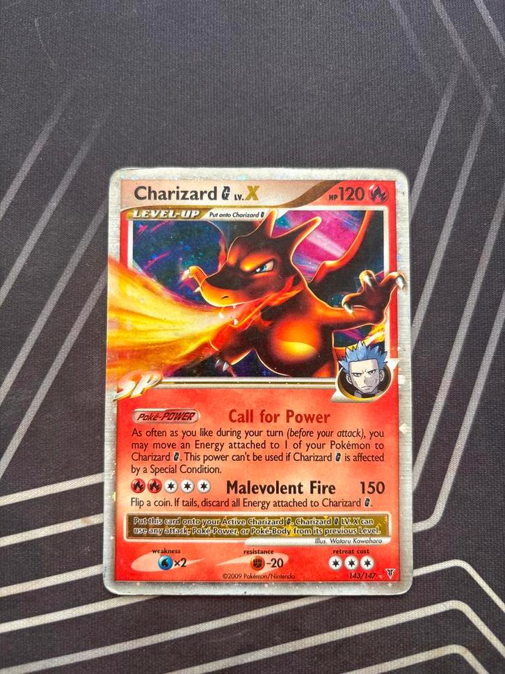 Charizard G LV. X 143/147 - Supreme Victors, Hobby en Vrije tijd, Verzamelkaartspellen | Pokémon, Gebruikt, Losse kaart, Ophalen of Verzenden