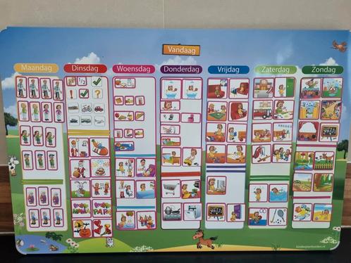 KinderPlanbord  met heel veel pictogrammen, Kinderen en Baby's, Overige Kinderen en Baby's, Zo goed als nieuw, Ophalen of Verzenden