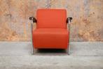 ZGANieuw! rode stoffen Leolux Scylla design fauteuil, Huis en Inrichting, Fauteuils, Metaal, LEolux, Leolux, Design