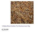 Black soldier fly meelwormen 10kg, Ophalen of Verzenden, Pluimvee