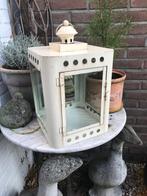 Oude witte metalen KERST LANTAARN  Dille & Kamille, Gebruikt, Ophalen of Verzenden, Metaal, Crème