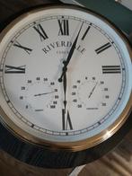 Riverdale Wandklok met Thermometer & Hygrometer, Huis en Inrichting, Woonaccessoires | Klokken, Ophalen of Verzenden, Zo goed als nieuw