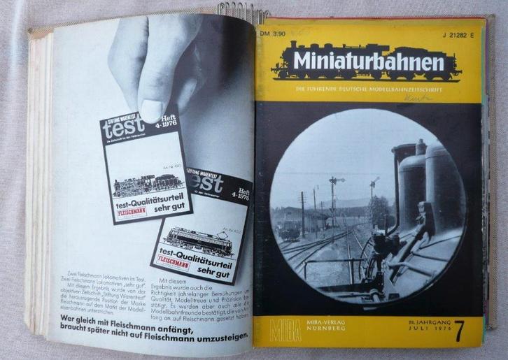 Miniaturbahnen 1976 Märklin Fleischmann Trix, grootspoor., Hobby en Vrije tijd, Modeltreinen | H0, Gebruikt, Boek, Tijdschrift of Catalogus