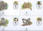 Bavianen Guinee 4 fdc wwf wnf Bedreigde diersoorten 2000, Ophalen of Verzenden, Postfris, Dier of Natuur