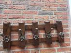 kapstok eiken vintage messing haken, Huis en Inrichting, Woonaccessoires | Kapstokken, Ophalen of Verzenden