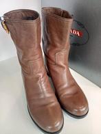 Originele Prada bikerboots maat 40 inclusief verpakking, Hoge laarzen, Ophalen of Verzenden, Bruin, Prada