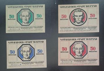 4 x Weimar 1921 beschikbaar voor biedingen