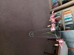Grote ronde vaas 70 cm hoog van glas, Huis en Inrichting, Overige kleuren, 50 tot 75 cm, Ophalen of Verzenden, Glas