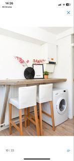 Gratis: 2 barkrukken, Huis en Inrichting, Ophalen, 60 tot 90 cm, Zo goed als nieuw, Hout