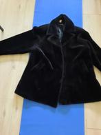 Zwarte jas van imitatiebont XXL, Ophalen of Verzenden, Gedragen, Maat 46/48 (XL) of groter, Zwart